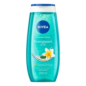 NIVEA Sabonete Líquido Frangipani & Oil 250ml, Limpeza Corporal, Pele Macia, Óleos e Vitaminas, Equilíbrio com o pH, Sensação Refrescante
