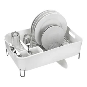 Escorredor De Pratos Com Porta Talheres Deluxe 12 Pratos