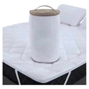 Pillow Top Casal Macio Toque De Pluma Em Fibra Siliconada Cor Branco Desenho do tecido Lisa