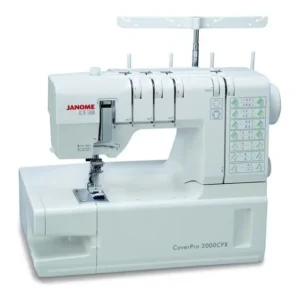 Máquina de costura de colarinho branco Janome Cover Pro 2000CPX