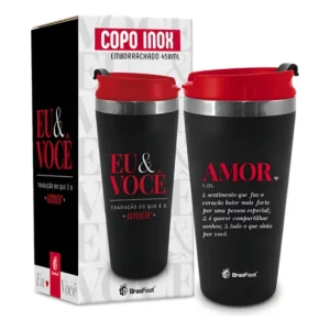 Copo Termico Emborrachado 450ml Amor Namorados - Eu E Voce