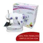 Mini Máquina De Costura Doméstica Portátil Compacta Bivolt Branco 127/220v - Imagem 4