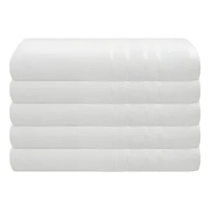 Kit 5 Toalhas De Rosto Lyra 45x70 Branco Macias Absorventes
