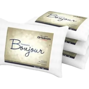 Travesseiros Ortobom Bonjour Antialérgico 70x50cm 4 Unidades Branco