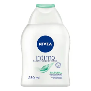 NIVEA Sabonete Líquido Íntimo Natural 250ml, Limpeza Suave, Mantém pH Natural, Óleo de Jojoba, Cuidado Delicado, Uso Diário