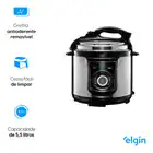 Panela De Pressão Elétrica Elgin Ppr 4 Litros 840w Inox 127v Prateado/preto 127v - Imagem 4