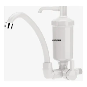 Torneira Com Purificador De Água Bica Móvel Hidrofiltros Pop Branco Flexível Cozinha