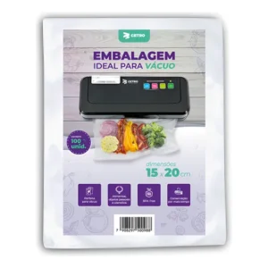 Embalagem A Vácuo 15x20 - 100 Unidades - Sacos A Vácuo 127/220v