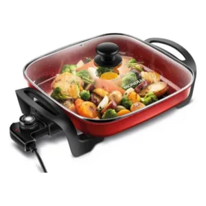 Panela Elétrica Gril Mondial Pe-49-rc 1200w Antiaderente em Cerâmica Cor Vermelho