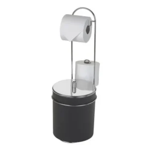 Suporte Para Papel Higiênico De Chão Com Lixeira 5 Litros