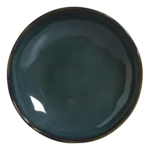 Prato de Sopa Porto Brasil Grés Azul Kit 6 Unid 22.5cm Bio Oceano