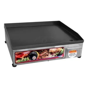 Chapa Elétrica Pratic Metal 40X35 Inox Hambúrguer Coletora Resíduos