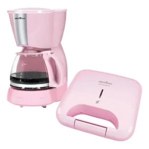Kit Cafeteira E Sanduicheira Premium Britania Philco Rosa Rosa 110v