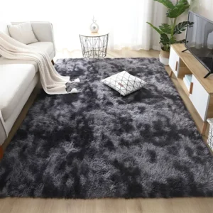 Tapete Carpete 200x140 Luizatex Peludo Felpudo 40mm Luxo Cor Cinza-escuro Desenho Do Tecido Pelo Alto