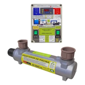 Aquecedor Elétrico Piscina TurboHot 80.000L 15KW 220V/380V Alumínio