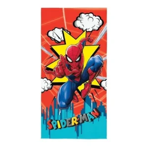 Toalha de Banho Infantil Lepper Homem Aranha Vermelha 1.4m x 70cm