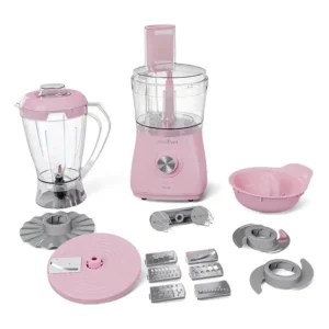 Multiprocessador Liquidificador Britânia 12 Em 1 1000w Cor Rosa