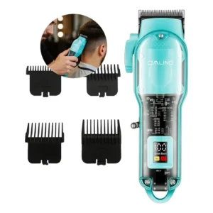Máquina De Cortar Cabelo Barba Usb Recarregável Barbeiro Azul Usb 5v