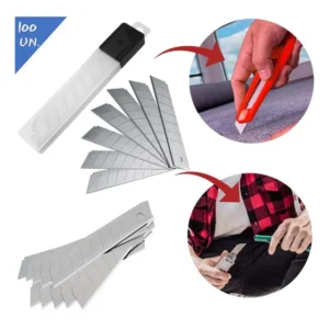 Lâmina Segmentada para Estilete 18mm 100 Peças - Fertak Hammer
