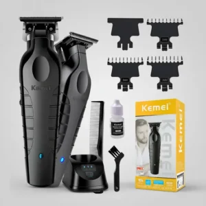 Máquina de Acabamento Kemei KM-2299 Profissional Sem Fio Preta