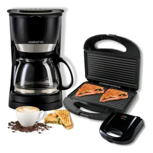 Sanduicheira Torradeira Grill E Cafeteira Eletrica Agratto 220
