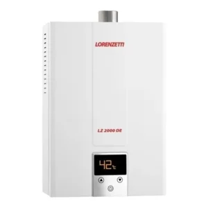 Aquecedor De Água A Gás Lorenzetti Lz 2000 De 20 Litros Branco Digital Bivolt Para Gás GLP