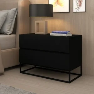 Mesa De Cabeceira Lateral Eros Industrial Linha Alta 60cm*