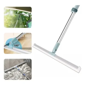Rodo Vassoura Mágico de Silicone Multiuso Tender Trove - Limpeza Eficiente para Pisos, Vidros e Janelas com Cabo Giratório