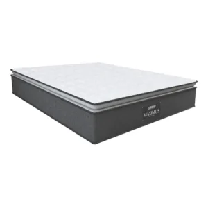 Colchão King Molas Ensacadas Pillowtop Maximus Cinza/branco Cor Cinza/bran