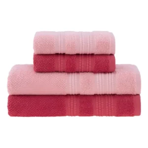 Jogo de Toalhas Buddemeyer Frape Dots Banho Rosa/Coral 4 peças