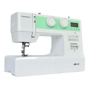 Máquina Costura Lanmax Lm-320 Eletrônica C/ Painel - Cor Branco c/ verde