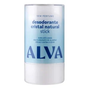 Desodorante Alva Crystal Stick Vegano Natural 120g Hipoalergênico