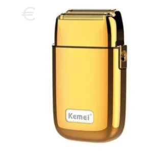 Barbeador Eletrico Sem Fio Recarregável Kemei KM-TX1 Gold Dourado