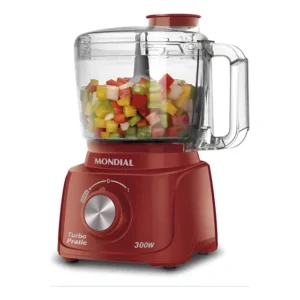 Mini Processador Turbo Pratic Mondial 300w Mp-16-r Vermelho 220v