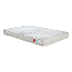 Colchão Ortopédico Espuma D45 Casal Orthocrin Cristal 138x188x25 Bege Alto Suporte Espuma Certificada Tecido Antialérgico