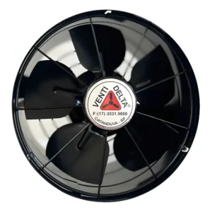 Exaustor Axial Semi-Industrial 19cm Venti-Delta Alta Rotação 3400rpm Preto