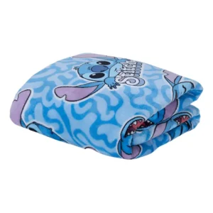 Manta Cobertor Casal 100% Original Disney Personagem Stitch Cool Toque Macio Pelúcia Flannel 180g Infantil Tamanho 1,80 M X 2,20 M - Andreza Enxovais