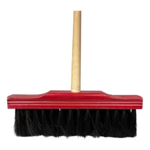 Vassoura Crina De Cavalo Natural 30cm Com Cabo Resistente
