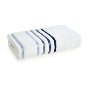 Toalha Banhão Gigante Algodão Lumina Karsten Branco/azul