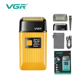 Máquina De Barbear Profissional Sem Fio Vgr V-357, Cor LARANJA