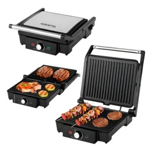 Chapa Elétrica Lanche Grill Sanduicheira 127v 110v 1500w Agratto Inox 127v