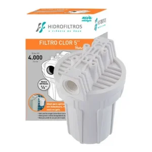 Filtro de Água Hidrofiltros para Bebedouro e Pia 5'' Carvão Ativado