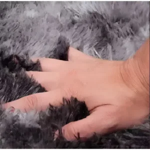Tapete 2,00x1,50 Peludo Felpudo Sala E Quarto Cores Cor Cinza Mesclado Desenho do tecido Pelo Alto