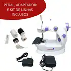 Mini Máquina De Costura Doméstica Portátil Compacta Bivolt Branco 127/220v - Imagem 2