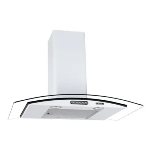 Coifa Parede Fogatti Vidro Curvo Duto Slim White 80cm Cor Branco
