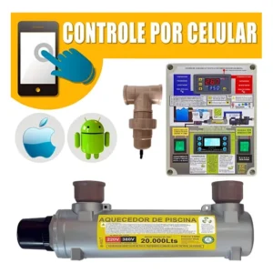 Aquecedor Ionizador De Piscina 20m³ Fibratec Henrimar 220v/380v