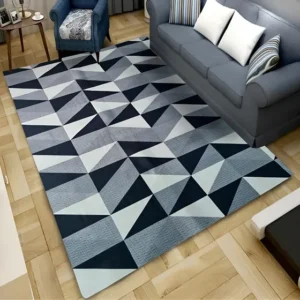 Tapete 2,00x1,40 Belga Antiderrapante Moderno Geométrico Sala E Quarto Luxo Fácil De Limpar Cores Cor Preto Desenho Do Tecido Casa Laura Enxovais Emborrachado Tapete Médio Para Sala