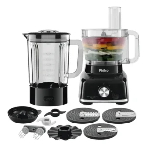 Multiprocessador 9 Em 1 Glass Turbo 1400w Pmp1600p Philco Cor Preto