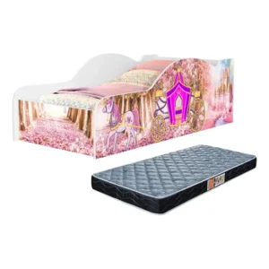 Cama Carro Solteiro De Mdf Para Quarto Infantil Com Colchão