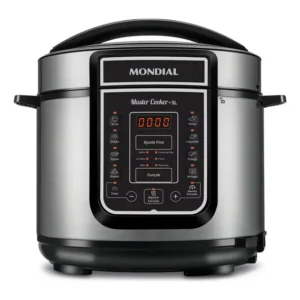 Panela De Pressão Elétrica Digital 5l, Mondial 900w - Pe-38 Inox 127v 6o Hz